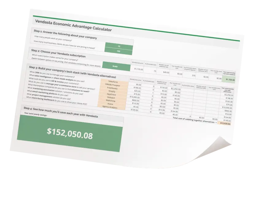 calculator-transparent Vendasta economic advantage calculator