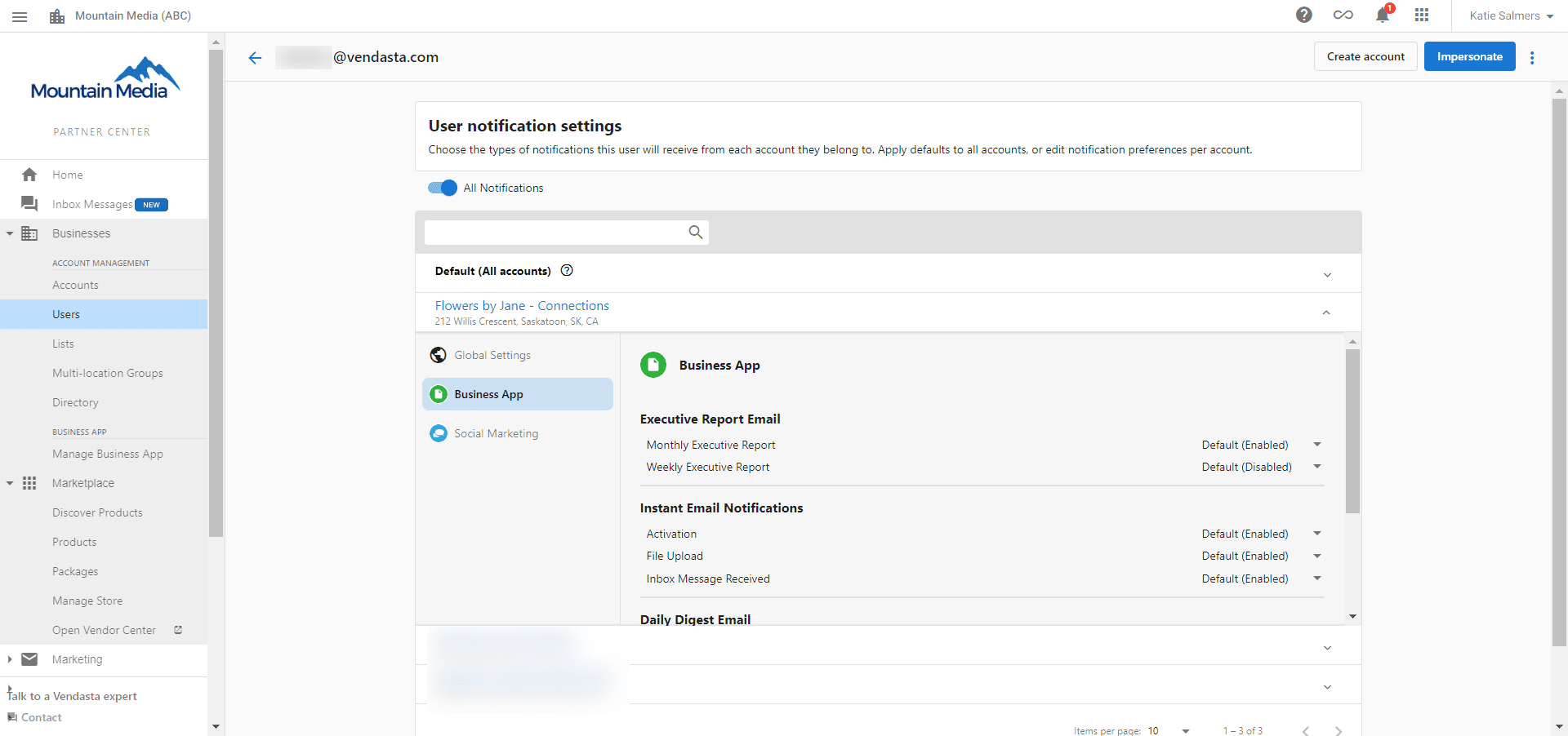 Adjust user notifications Adjust user notifications