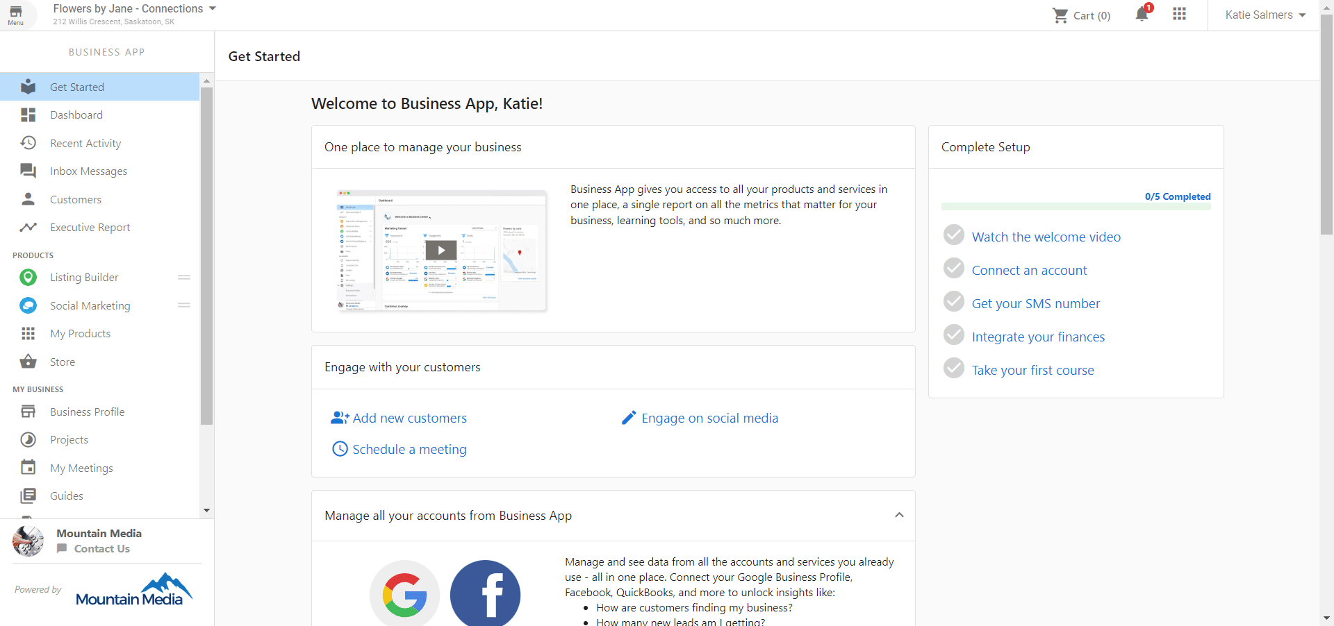 Guide clients through Business App Guide clients through Business App