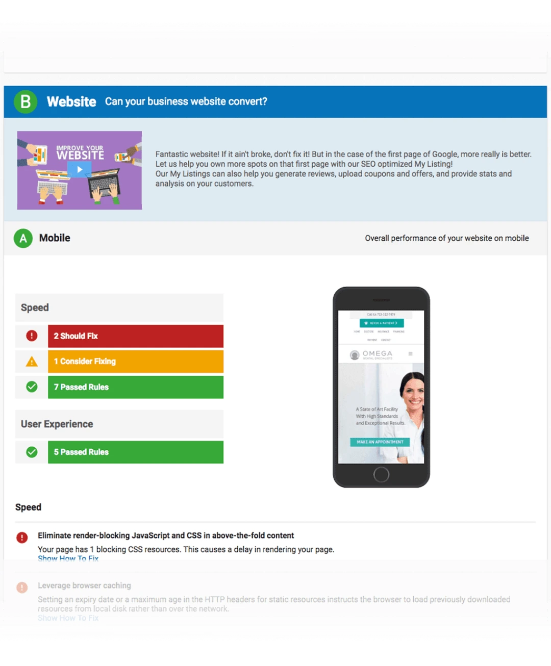SEO Expert Snapshot Social Section
