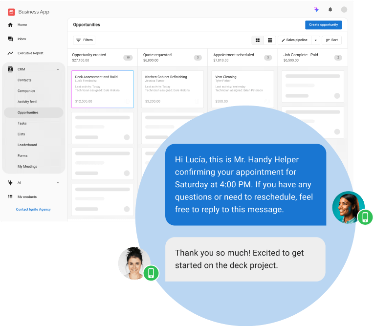 Build a smarter customer record with every conversation img Reliable performance your clients can trust