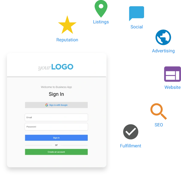 all in one solution Single sign on, white-label client app