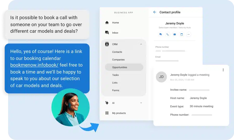 Capture AI Receptionist booking appointments