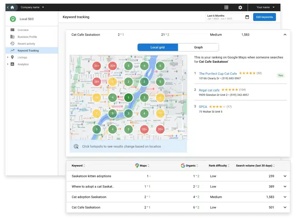 indepth-geolocation-rank keyword tracking tab