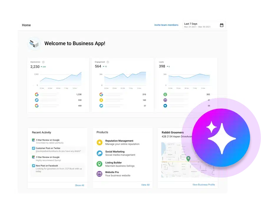 Business app page hero